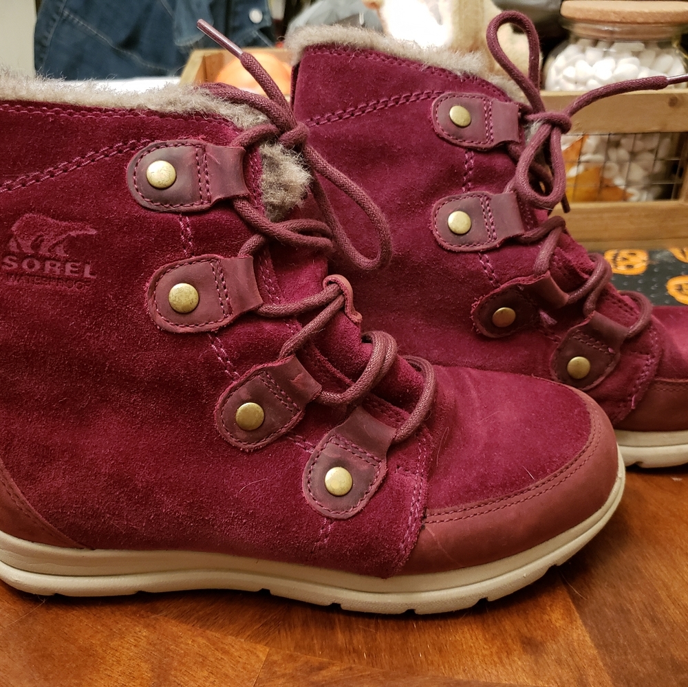 Sorel Explorer Joan Boot Rich Wine 6.5